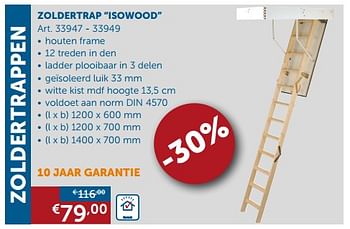 Promoties Zoldertrap isowood - Huismerk - Zelfbouwmarkt - Geldig van 28/12/2017 tot 29/01/2018 bij Zelfbouwmarkt