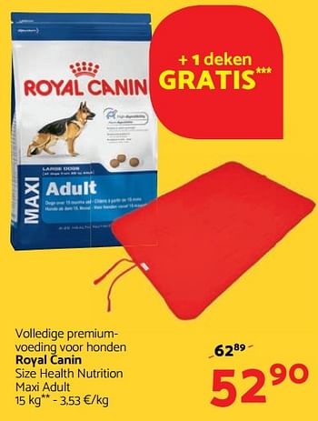 Promoties Volledige premium- voeding voor honden royal canin - Royal Canin - Geldig van 14/12/2017 tot 03/01/2018 bij Tom&Co