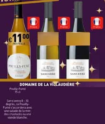 Promotions Domaine de la villaudiere - Vins blancs - Valide de 15/12/2017 à 31/12/2017 chez BelBev