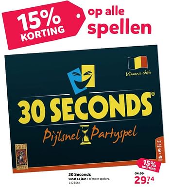 Promoties 30 seconds - 999games - Geldig van 11/12/2017 tot 26/12/2017 bij Bart Smit
