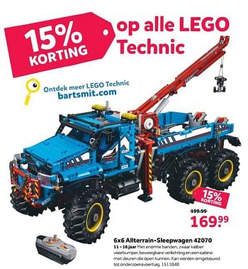 Promoties 6x6 allterrain-sleepwagen - Lego - Geldig van 11/12/2017 tot 26/12/2017 bij Bart Smit