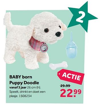 Promoties Baby born puppy doodle - Baby Born - Geldig van 11/12/2017 tot 26/12/2017 bij Bart Smit