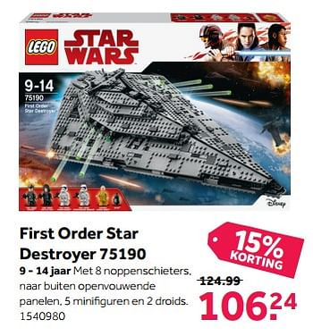 Promoties First order star destroyer - Lego - Geldig van 11/12/2017 tot 26/12/2017 bij Bart Smit