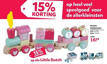 Promoties Houten blokkentrein - Little Dutch - Geldig van 11/12/2017 tot 26/12/2017 bij Bart Smit