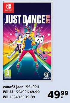 Promoties Just dance 2018 - Ubisoft - Geldig van 11/12/2017 tot 26/12/2017 bij Bart Smit