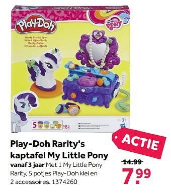 Promoties Play-doh rarity`s kaptafel my little pony - Play-Doh - Geldig van 11/12/2017 tot 26/12/2017 bij Bart Smit