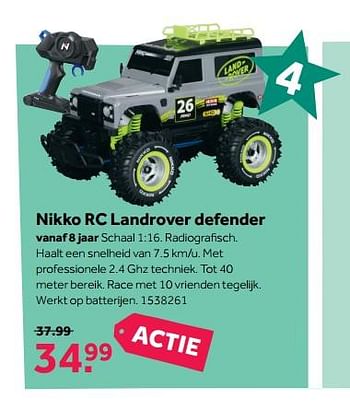 Promoties Rc landrover defender - Nikko - Geldig van 11/12/2017 tot 26/12/2017 bij Bart Smit