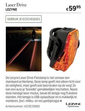Promoties Laser drive lezyne - Lezyne - Geldig van 15/12/2017 tot 13/01/2018 bij A.S.Adventure
