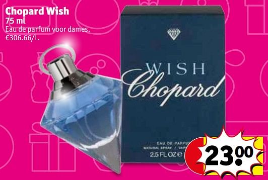 Chopard Chopard wish 75 ml Promotie bij Kruidvat