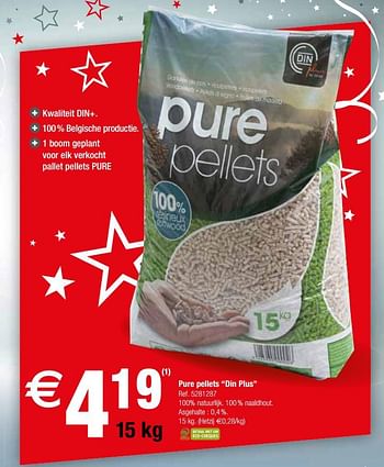 Promoties Pure pellets din plus - Pure Pellets - Geldig van 02/01/2018 tot 29/01/2018 bij Brico