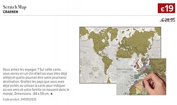 Promotions Scratch map craenen - Craenen - Valide de 15/12/2017 à 13/01/2018 chez A.S.Adventure