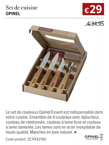 Promotions Set de cuisine opinel - Opinel - Valide de 15/12/2017 à 13/01/2018 chez A.S.Adventure