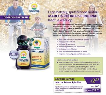 Promoties Marcus rohrer spirulina - Marcus Rohrer - Geldig van 30/12/2017 tot 24/01/2018 bij Mannavita