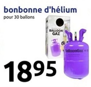 Promo Bonbonne d'hélium chez Action