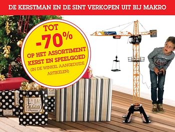 Vertrek naar Uitgaven Geweldige eik Huismerk - Makro Tot -70% op het assortiment kerst en speelgoed - Promotie  bij Makro