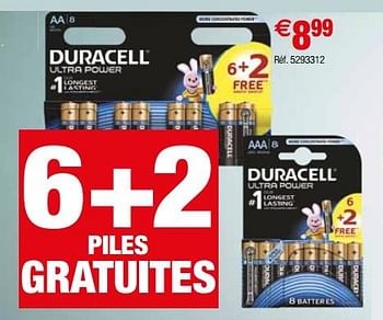Promotions Ultra power duracell - Duracell - Valide de 02/01/2018 à 29/01/2018 chez Brico
