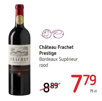 Promoties Château frachet prestige bordeaux supérieur rood - Rode wijnen - Geldig van 04/01/2018 tot 17/01/2018 bij Spar (Colruytgroup)