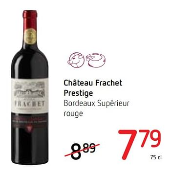 Promoties Château frachet prestige bordeaux supérieur rouge - Rode wijnen - Geldig van 04/01/2018 tot 17/01/2018 bij Spar (Colruytgroup)