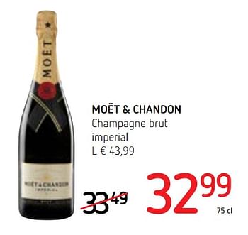 Promotions Moet + chandon champagne brut imperia - Moet & Chandon - Valide de 04/01/2018 à 17/01/2018 chez Spar (Colruytgroup)