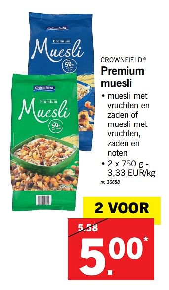 Promo Muesli protéiné chez Lidl