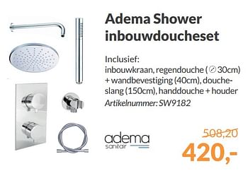 Promoties Adema shower inbouwdoucheset - Adema sanitair - Geldig van 01/01/2018 tot 31/01/2018 bij Sanitairwinkel