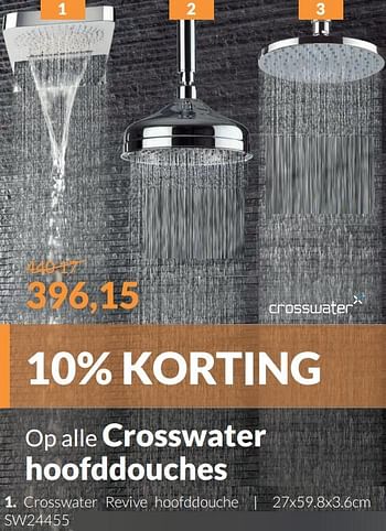 Promoties Crosswater revive hoofddouche - Crosswater - Geldig van 01/01/2018 tot 31/01/2018 bij Sanitairwinkel