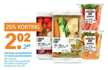 Huismerk Albert Heijn Ah Soep Verspakketten En Verse Pureersoepen Promotie Bij Albert Heijn