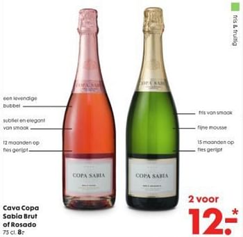 Promoties Cava copa sabia brut of rosado - Schuimwijnen - Geldig van 20/12/2017 tot 02/01/2018 bij Hema