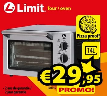 Promoties Limit four - oven lco14s - Limit - Geldig van 01/01/2018 tot 31/01/2018 bij ElectroStock