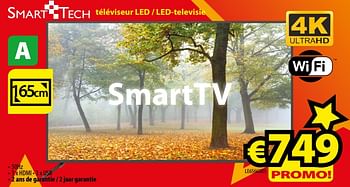 Promotions Smarttech téléviseur led - led-televisie le6566uds - Smart Tech - Valide de 01/01/2018 à 31/01/2018 chez ElectroStock