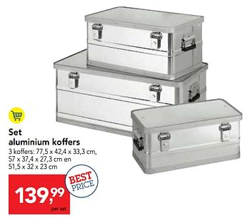 Promoties Set aluminium koffers - Fairline - Geldig van 03/01/2018 tot 16/01/2018 bij Makro