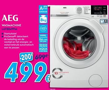 Promoties Aeg wasmachine l6fb8499m - AEG - Geldig van 02/01/2018 tot 31/01/2018 bij Krefel