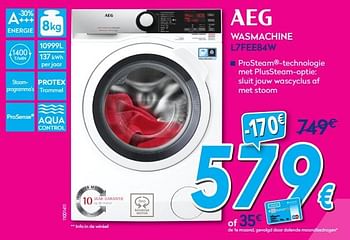 Promotions Aeg wasmachine l7fee84w - AEG - Valide de 02/01/2018 à 31/01/2018 chez Krefel