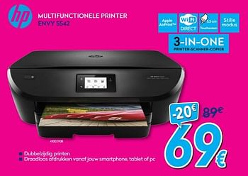 Promoties Hp multifunctionele printer envy 5542 - HP - Geldig van 02/01/2018 tot 31/01/2018 bij Krefel