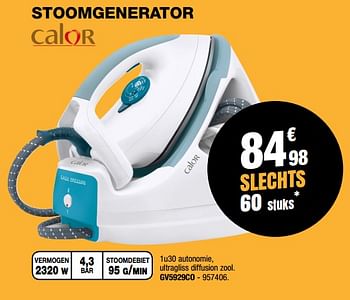 Promotions Stoomgenerator calor gv5929co - Calor - Valide de 03/01/2018 à 30/01/2018 chez Electro Depot