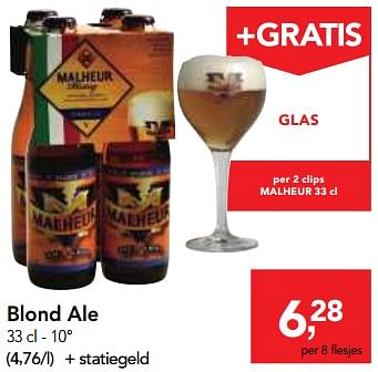 Promoties Blond ale - Malheur - Geldig van 03/01/2018 tot 16/01/2018 bij Makro
