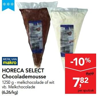 ijzer snel Ongelijkheid Huismerk - Makro Horeca select chocolademousse melkchocolade - Promotie bij  Makro