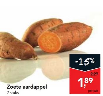 Promotions Zoete aardappel - Produit maison - Makro - Valide de 03/01/2018 à 16/01/2018 chez Makro