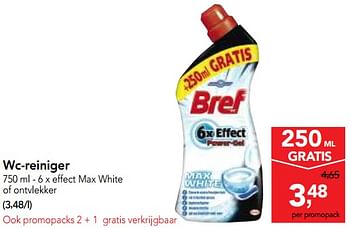 Promoties Wc-reiniger max white of ontvlekker - Bref - Geldig van 03/01/2018 tot 16/01/2018 bij Makro