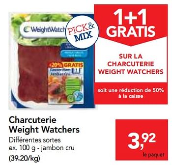 Promoties Charcuterie weight watchers - Weight Watchers - Geldig van 03/01/2018 tot 16/01/2018 bij Makro