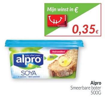 Promoties Alpro smeerbare boter - Alpro - Geldig van 02/01/2018 tot 31/01/2018 bij Intermarche