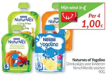 Promoties Naturnes of yogolino drinkzakjes voor kinderen - Huismerk - Intermarche - Geldig van 02/01/2018 tot 31/01/2018 bij Intermarche