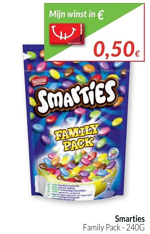 Promotions Smarties family pack - Nestlé - Valide de 02/01/2018 à 31/01/2018 chez Intermarche