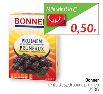 Promoties Bonner ontpitte gedroogde pruimen - Bonner - Geldig van 02/01/2018 tot 31/01/2018 bij Intermarche