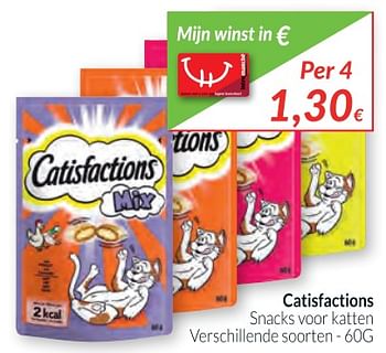 Promotions Catisfactions snacks voor katten - Catisfactions - Valide de 02/01/2018 à 31/01/2018 chez Intermarche