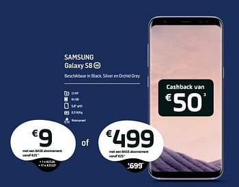 Promoties Samsung galaxy s8 - Samsung - Geldig van 01/01/2018 tot 31/01/2018 bij Base