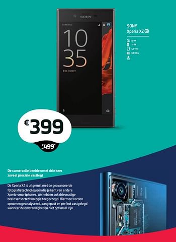 Promoties Sony xperia xz - Sony - Geldig van 01/01/2018 tot 31/01/2018 bij Base