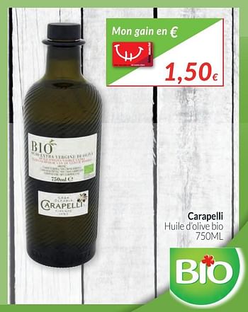 Promotions Carapelli huile d`olive bio - Carapelli - Valide de 02/01/2018 à 31/01/2018 chez Intermarche
