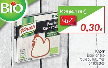 Promotions Knorr bouillon bio - Knorr - Valide de 02/01/2018 à 31/01/2018 chez Intermarche