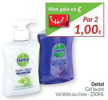 Promotions Dettol gel lavant - Dettol - Valide de 02/01/2018 à 31/01/2018 chez Intermarche